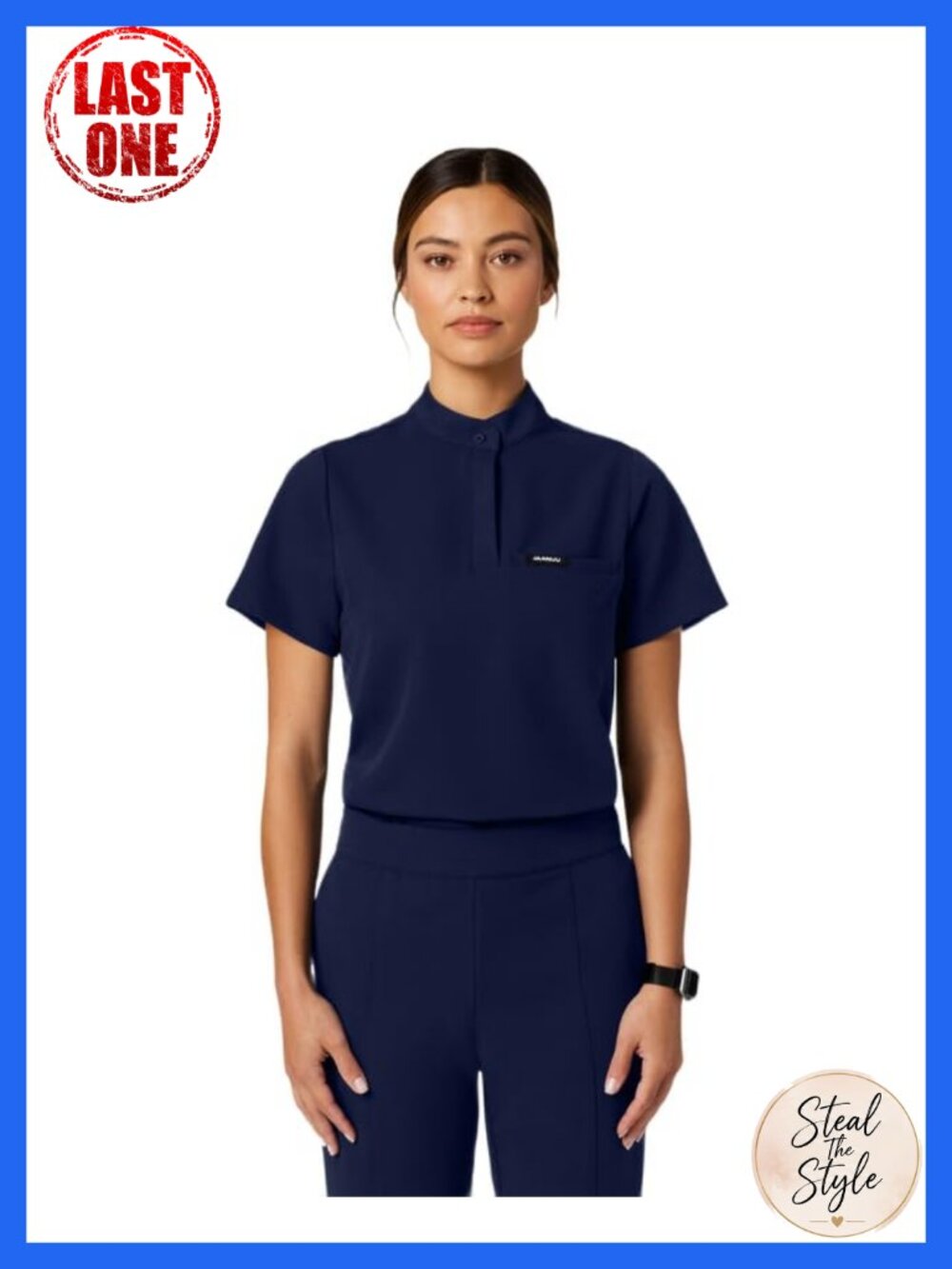 JAANUU Savi Women's Scrub Top 1-Pocket Classic Fit Small